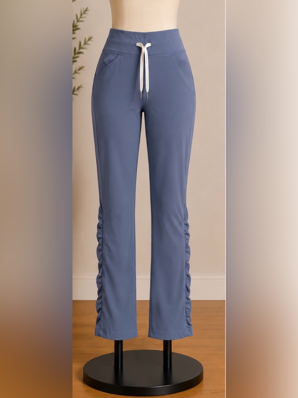 HALARA blue Ruffle Leggings